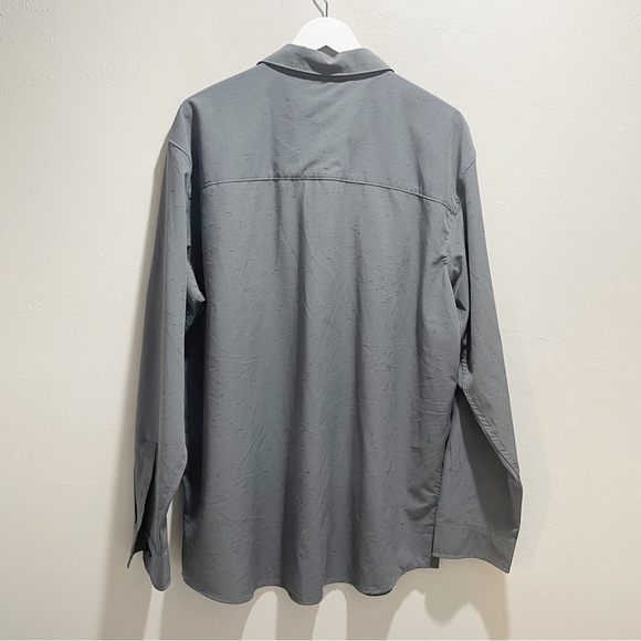 VOYAGER GOODS Men’s Heather Gray Roll Tab Sleeve Performance Fabric Shirt XXL - Picture 3 of 7